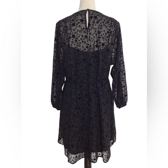 Loft Velvet Star Burnout Long Sleeve Dress Size Small NWT - Picture 5 of 7